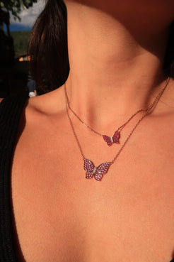 “Passion" Butterfly Shape Ruby Diamond Pendant “Passion" Butterfly Shape Ruby Diamond Pendant Ruchi New York Ruchi New York  Squash Blossom Vail