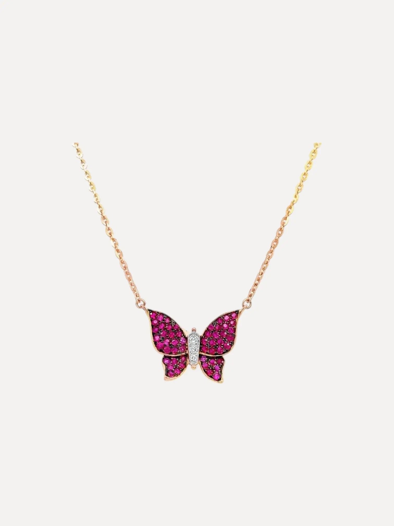“Passion" Butterfly Shape Ruby Diamond Pendant “Passion" Butterfly Shape Ruby Diamond Pendant Ruchi New York Ruchi New York  Squash Blossom Vail