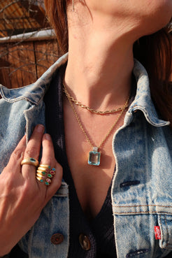 14K Sm. Solid Pear Link Chain 16" 14K Sm. Solid Pear Link Chain 16" Squash Blossom Collection Squash Blossom Collection  Squash Blossom Vail