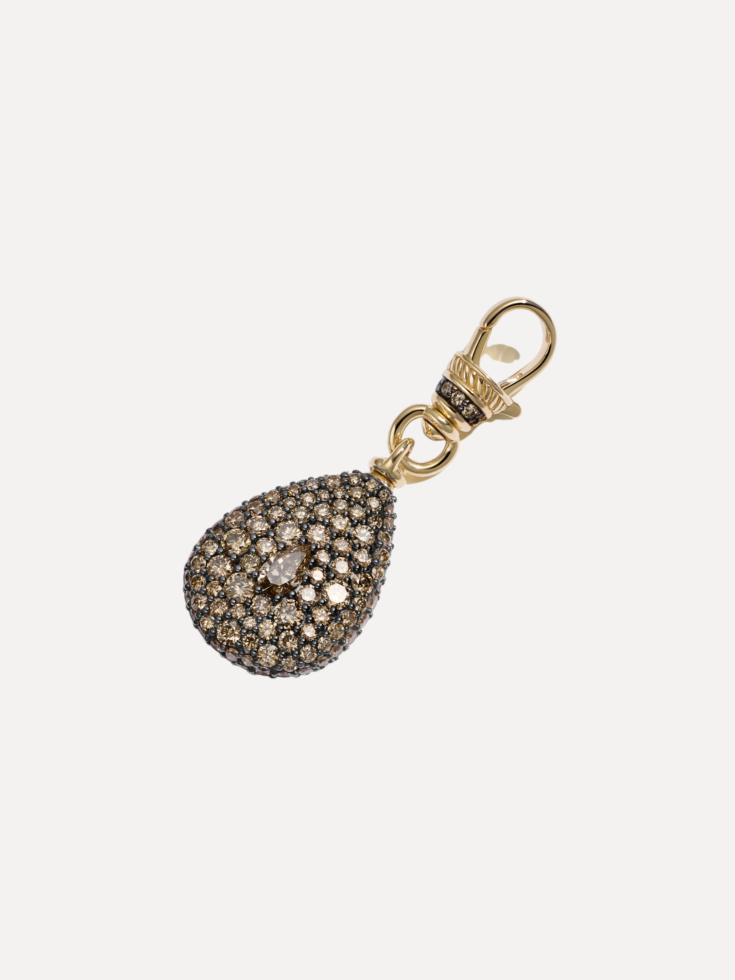 Pear Pocket Watch Pendant With Small Albert Clip