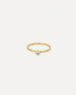 Pebble Stacking Ring with .20 ct white diamond YG Pebble Stacking Ring with .20 ct white diamond YG Sarah Graham Sarah Graham  Squash Blossom Vail