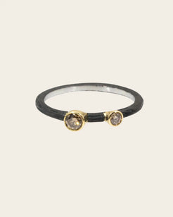 Pebble Stacking Ring with Chrome Colbalt Pebble Stacking Ring with Chrome Colbalt Sarah Graham Sarah Graham  Squash Blossom Vail
