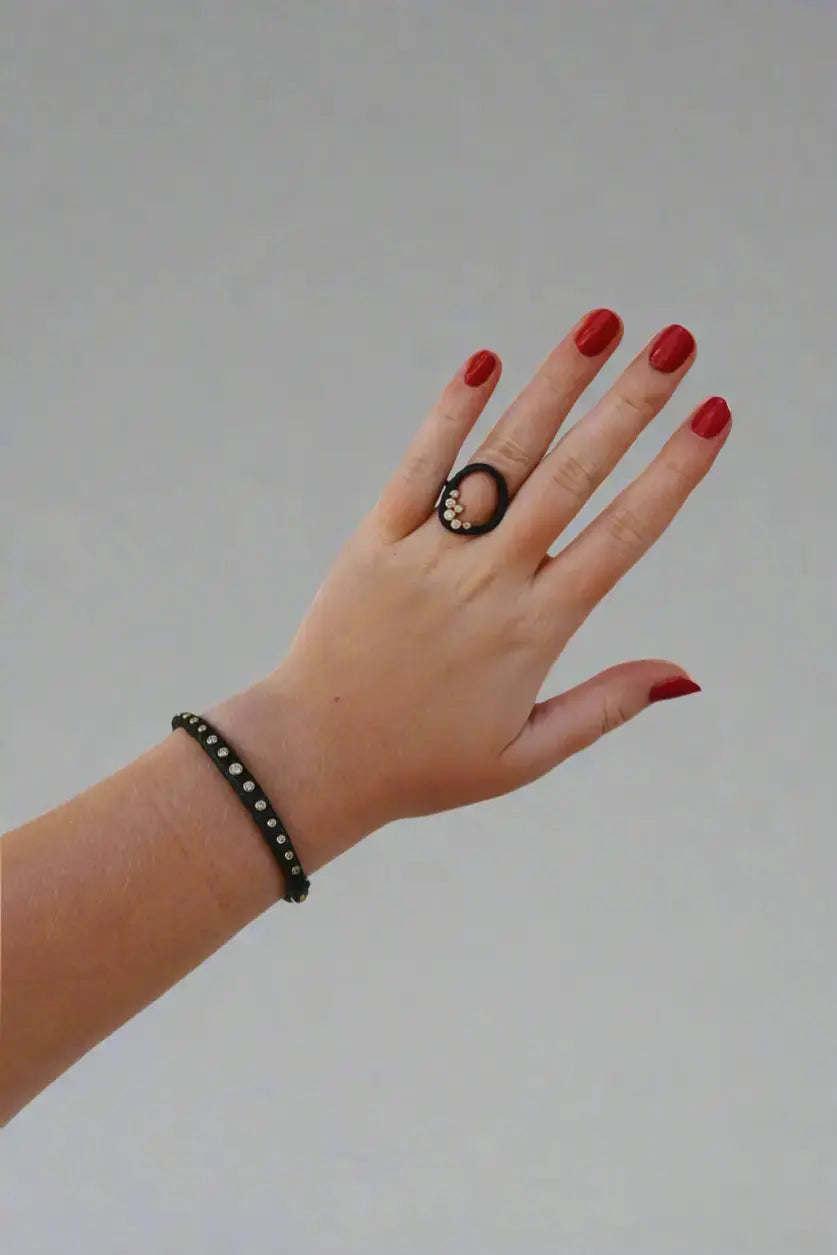 Pebble large Circle Ring Pebble large Circle Ring Sarah Graham Sarah Graham  Squash Blossom Vail