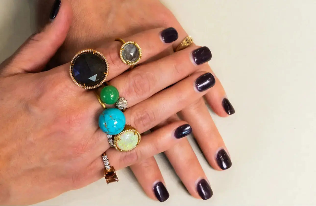 PETITE DIAMOND GUMBALL RING 18K GOLD PETITE DIAMOND GUMBALL RING 18K GOLD Irene Neuwirth Irene Neuwirth  Squash Blossom Vail