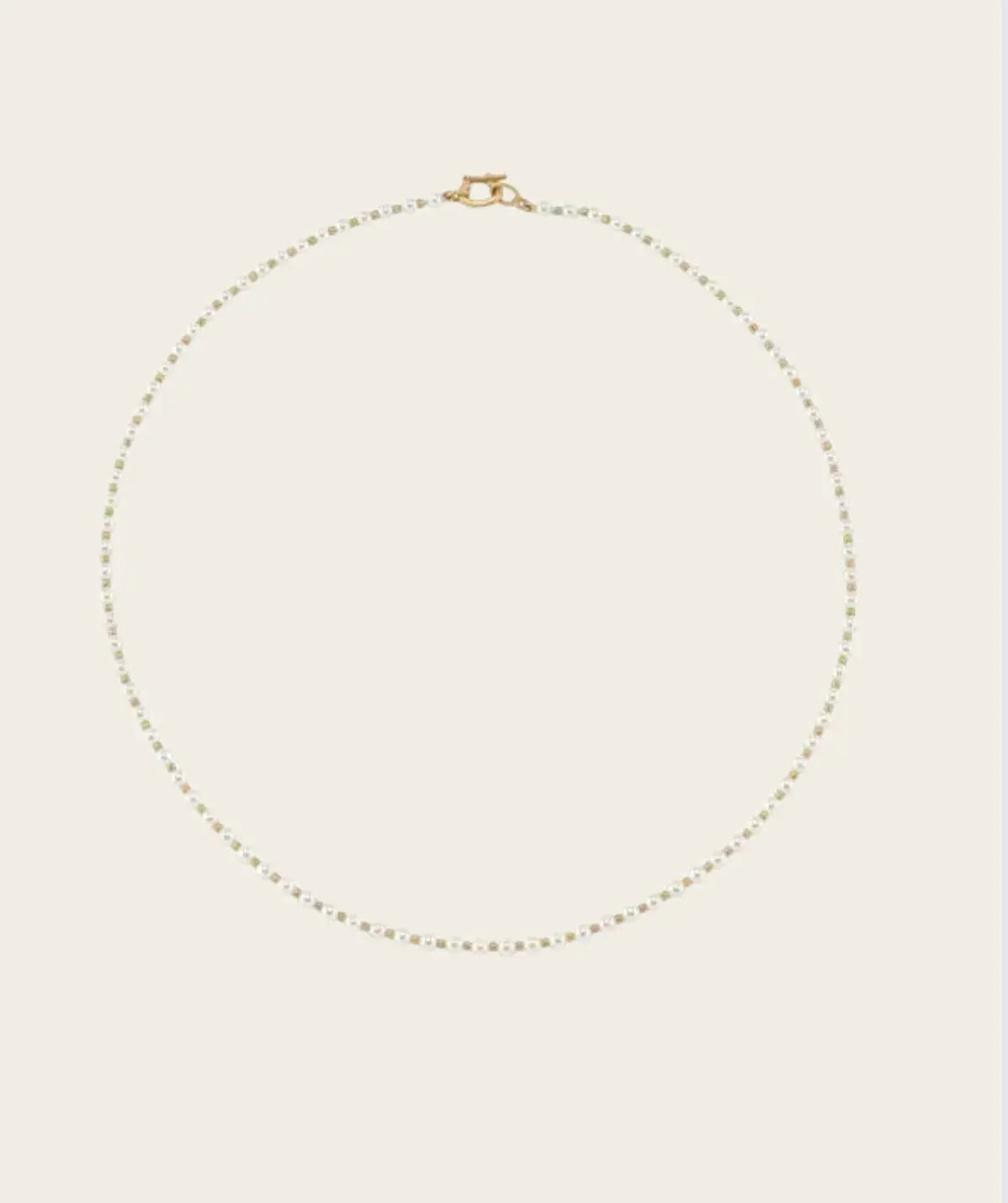 Petite Gold Beaded Pearl Necklace Petite Gold Beaded Pearl Necklace Irene Neuwirth Irene Neuwirth  Squash Blossom Vail
