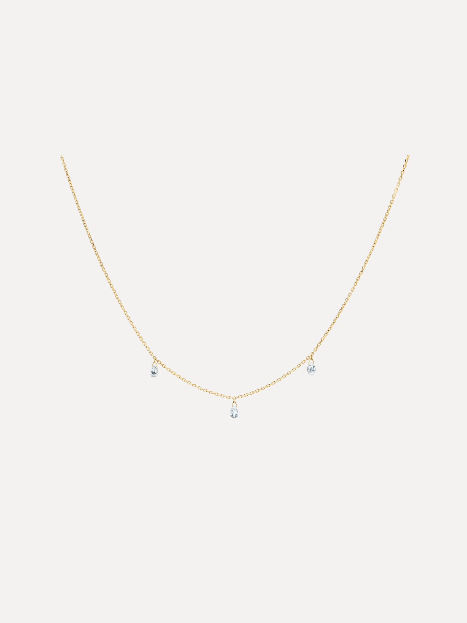Petite Trio Briolette Necklace