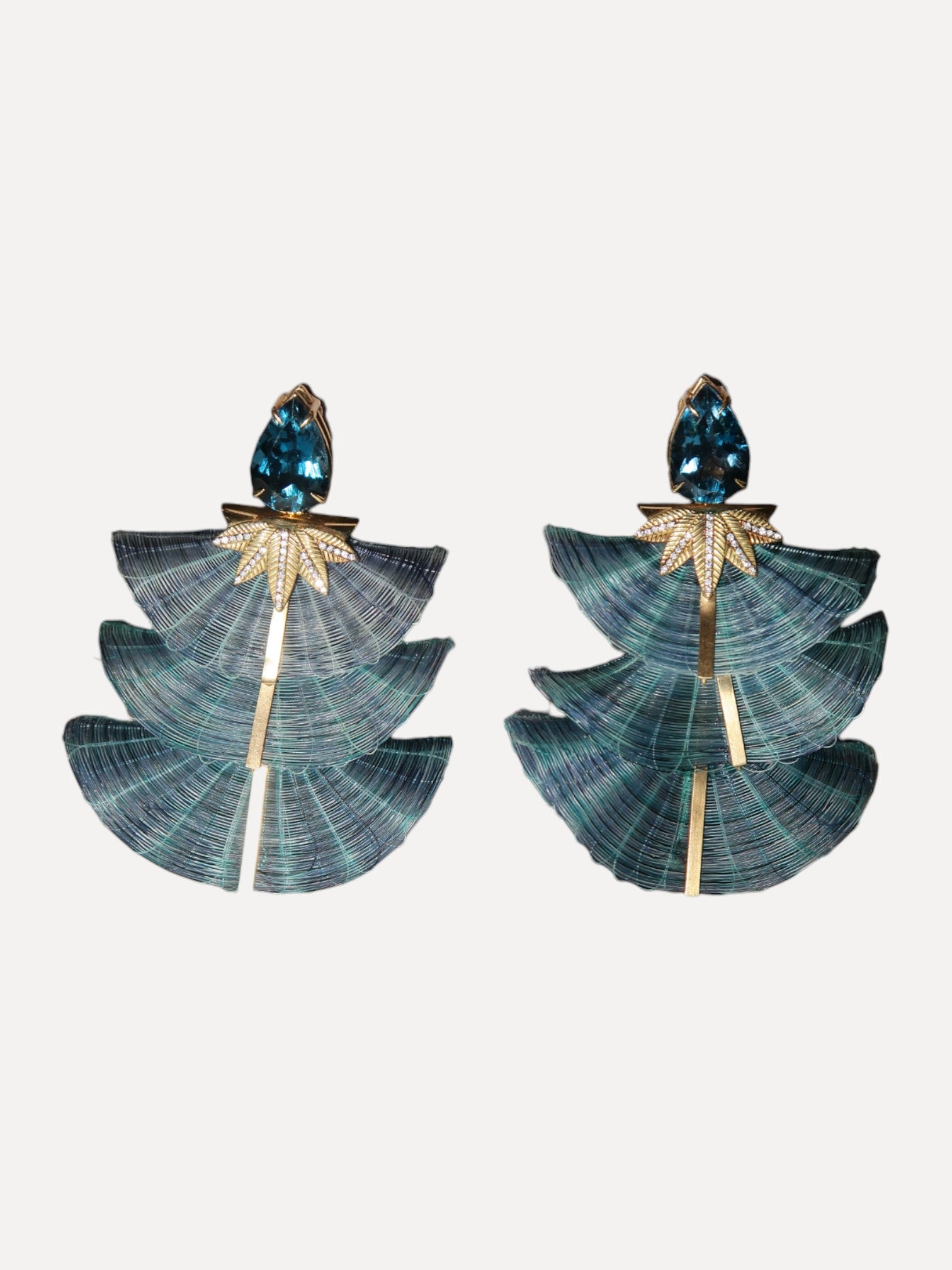 Petrol blue horse mane earrings Petrol blue horse mane earrings Silvia Furmanovich Silvia Furmanovich  Squash Blossom Vail