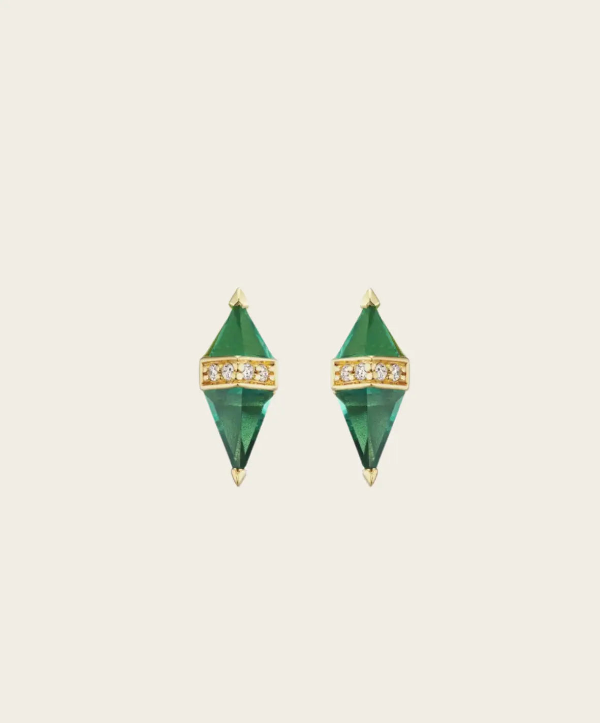 Pietra Stud -Green Quartz Pietra Stud -Green Quartz Sorellina Sorellina  Squash Blossom Vail