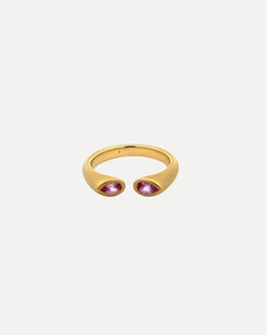 Pink Sapphire Hug Ring Pink Sapphire Hug Ring Squash Blossom Collection Squash Blossom Collection  Squash Blossom Vail