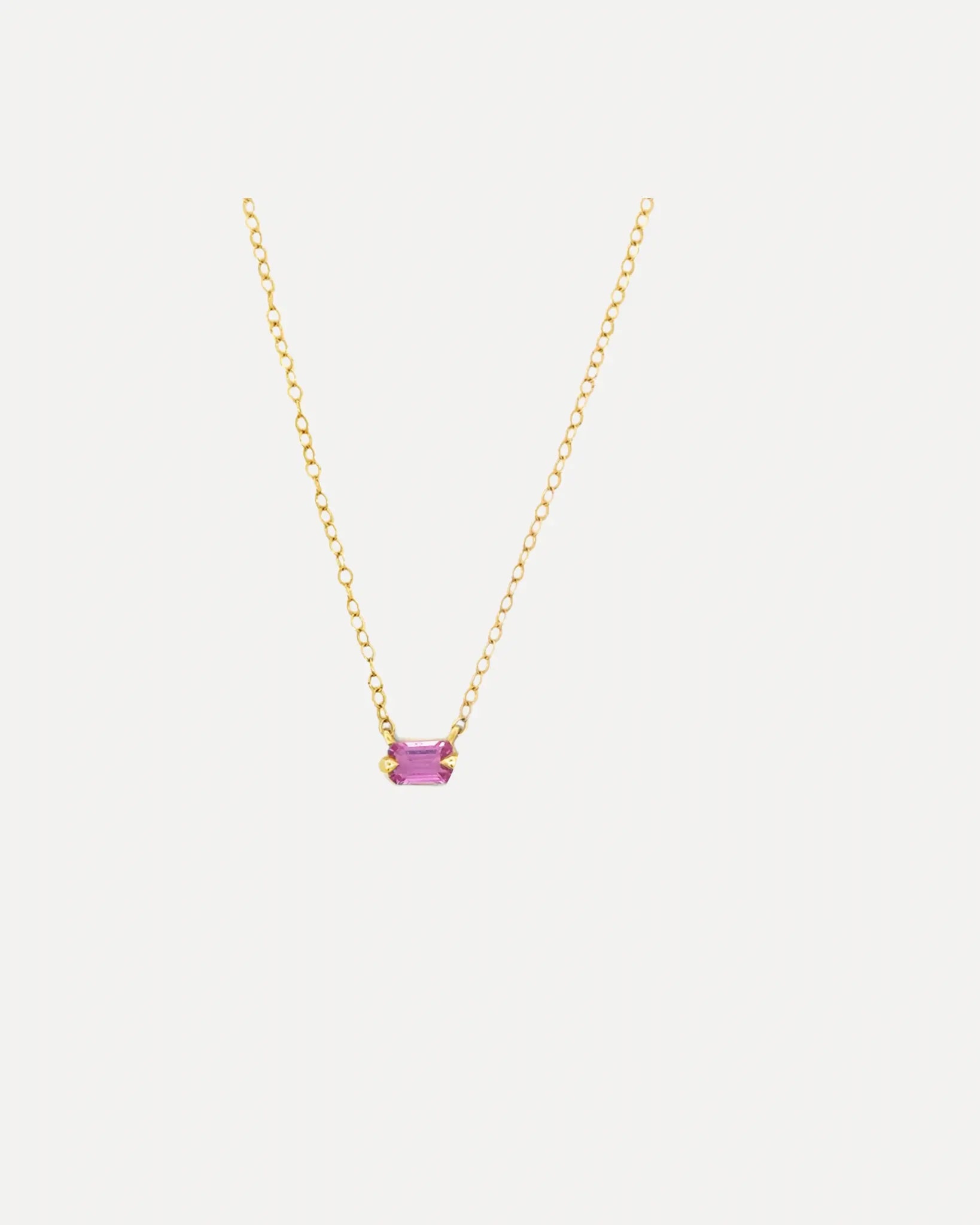 Pink Sapphire Necklace Pink Sapphire Necklace Elizabeth Street Elizabeth Street Default-Title Squash Blossom Vail
