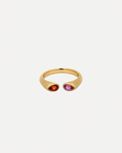 Pink & Orange Sapphire Hug Ring Pink & Orange Sapphire Hug Ring Kimberly Collins Kimberly Collins  Squash Blossom Vail