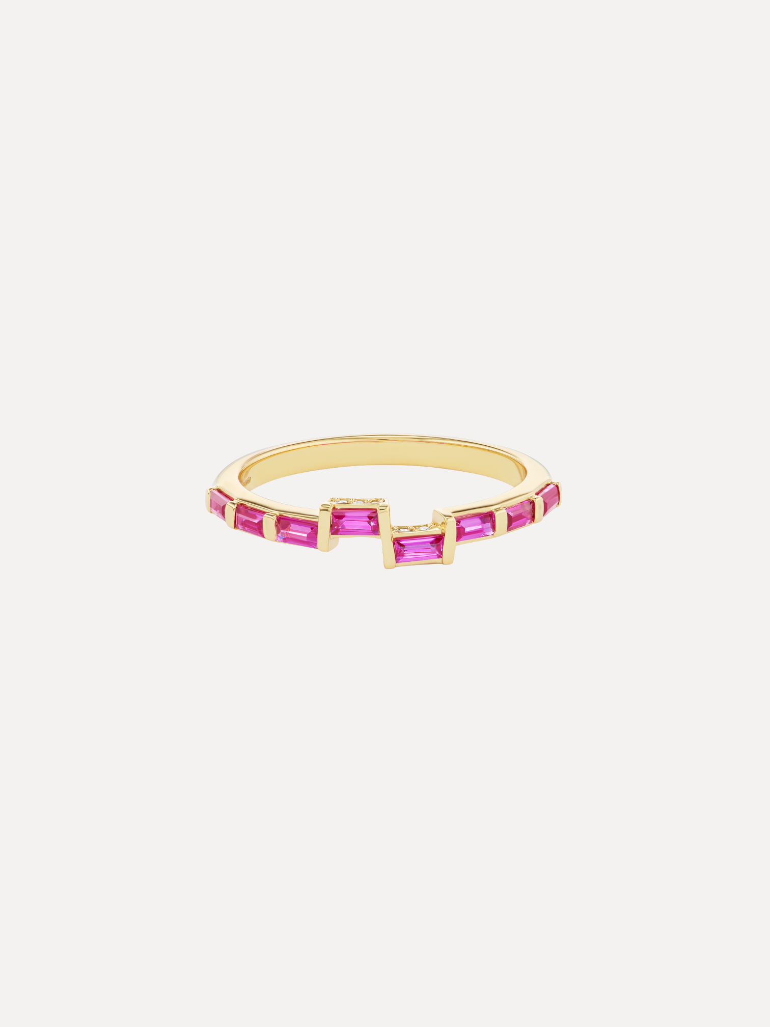Pink Sapph Baguette Ring