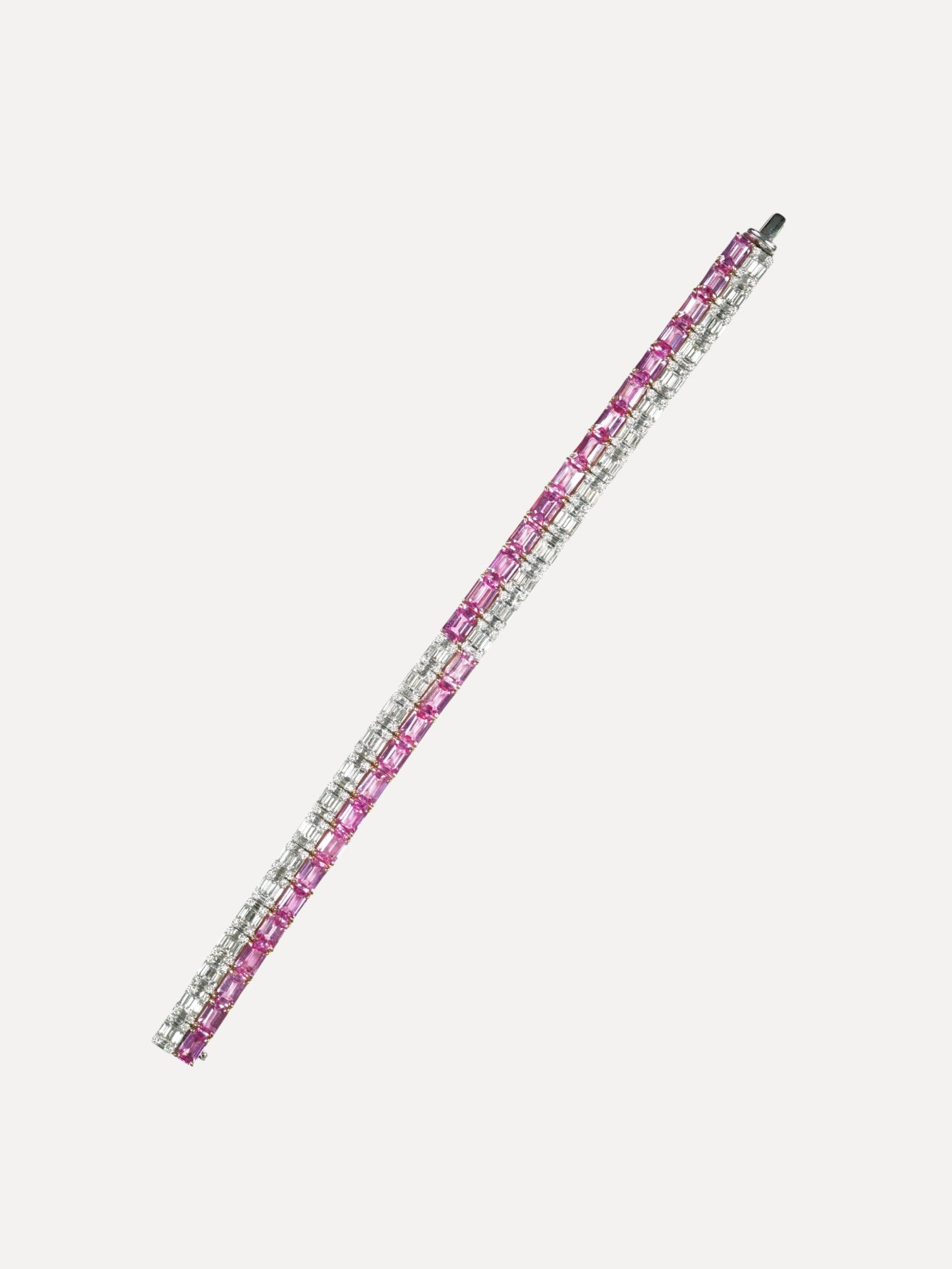 Pink Sapphire & Diamond Bracelet
