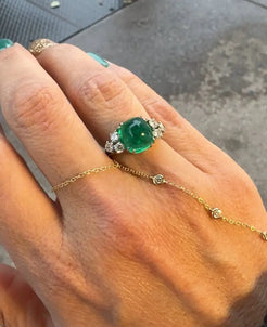 Platinum Colombian Emerald Ring Platinum Colombian Emerald Ring Vintage at the Squash Blossom Vintage at the Squash Blossom  Squash Blossom Vail