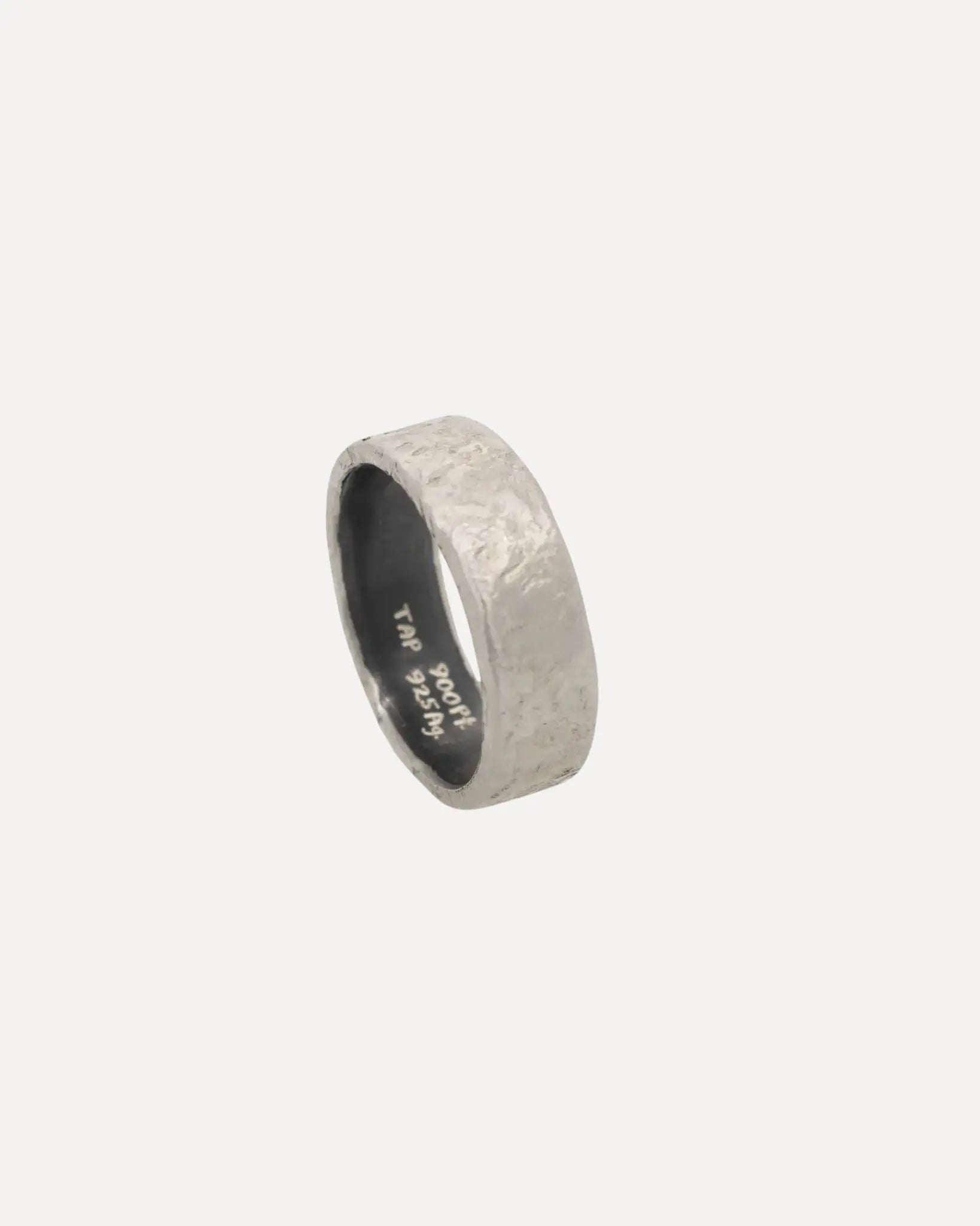 Platinum Rustic Hammered Oxidized Silver Band Platinum Rustic Hammered Oxidized Silver Band TAP by Todd Pownell TAP by Todd Pownell  Squash Blossom Vail