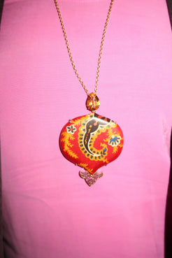 Pomegranate-shaped marquetry necklace Pomegranate-shaped marquetry necklace Silvia Furmanovich Silvia Furmanovich  Squash Blossom Vail