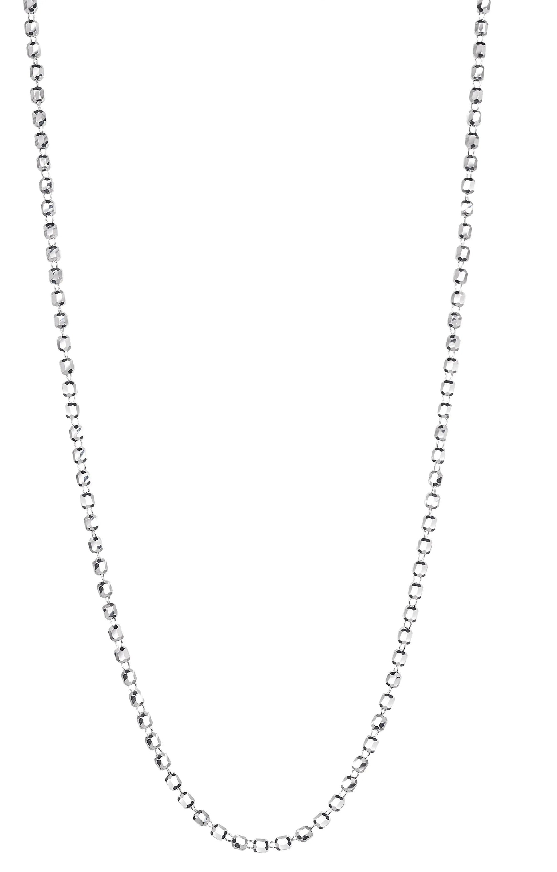 Long 36" Platinum Necklace. Designed by Platinum Born