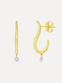 Radiant Huggies with Floating Diamonds Radiant Huggies with Floating Diamonds Meredith Young Meredith Young  Squash Blossom Vail