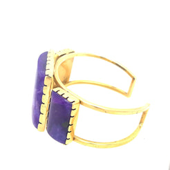 Rare Sugilite Cuff Bracelet - Squash Blossom Vail