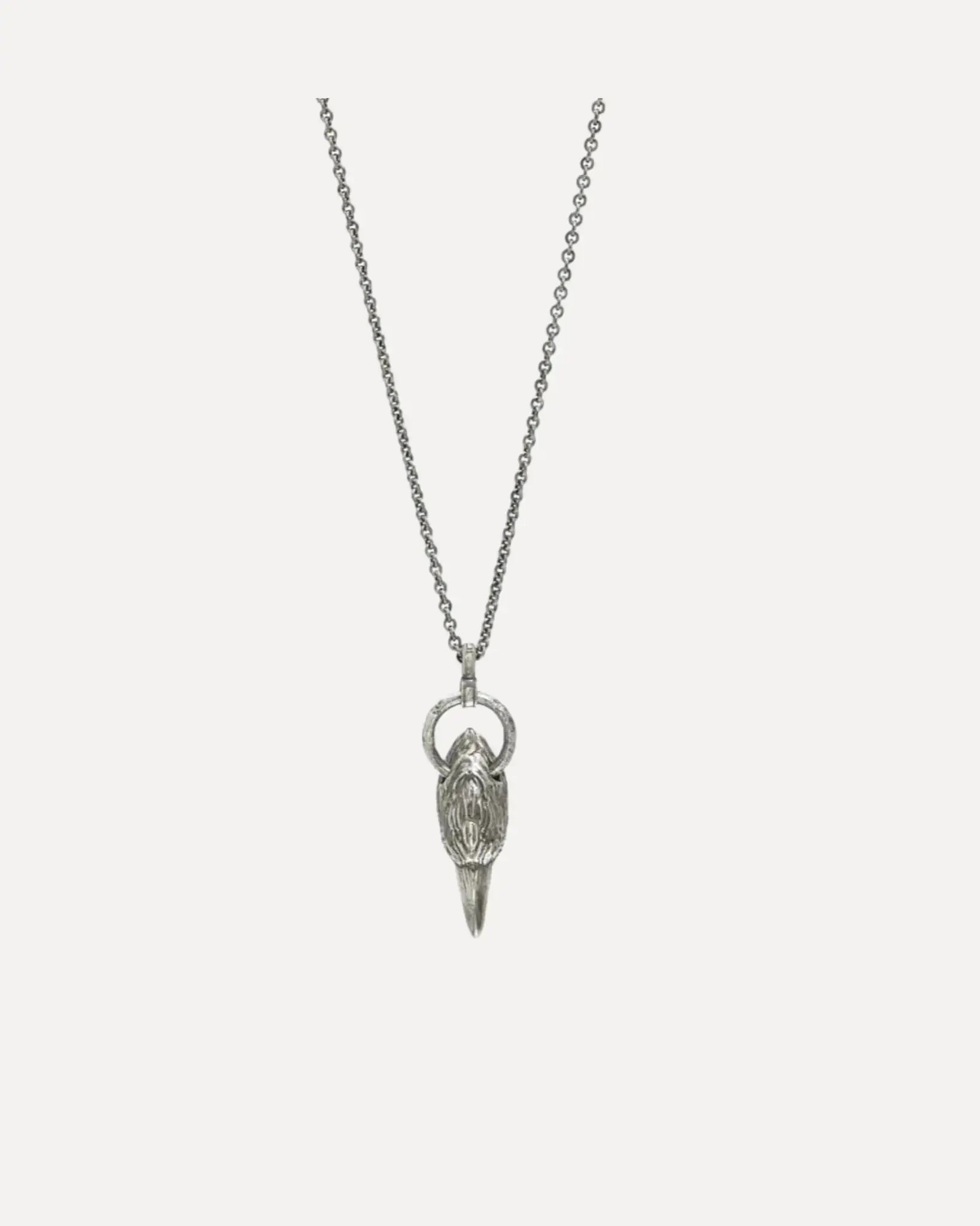 Raven Sterling Silver Pendant Necklace Raven Sterling Silver Pendant Necklace John Varvatos John Varvatos  Squash Blossom Vail