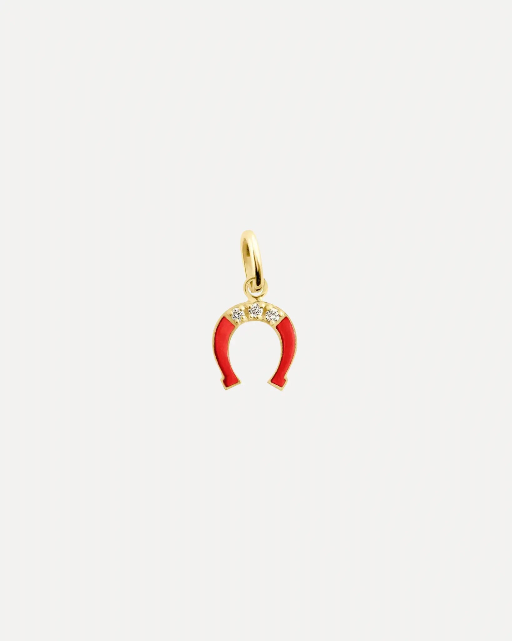Resin Horse Shoe 3 Diamonds Pendant Resin Horse Shoe 3 Diamonds Pendant Gigi Clozeau Gigi Clozeau  Squash Blossom Vail