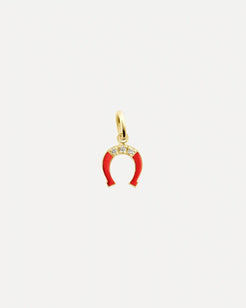 Resin Horse Shoe 3 Diamonds Pendant Resin Horse Shoe 3 Diamonds Pendant Gigi Clozeau Gigi Clozeau  Squash Blossom Vail
