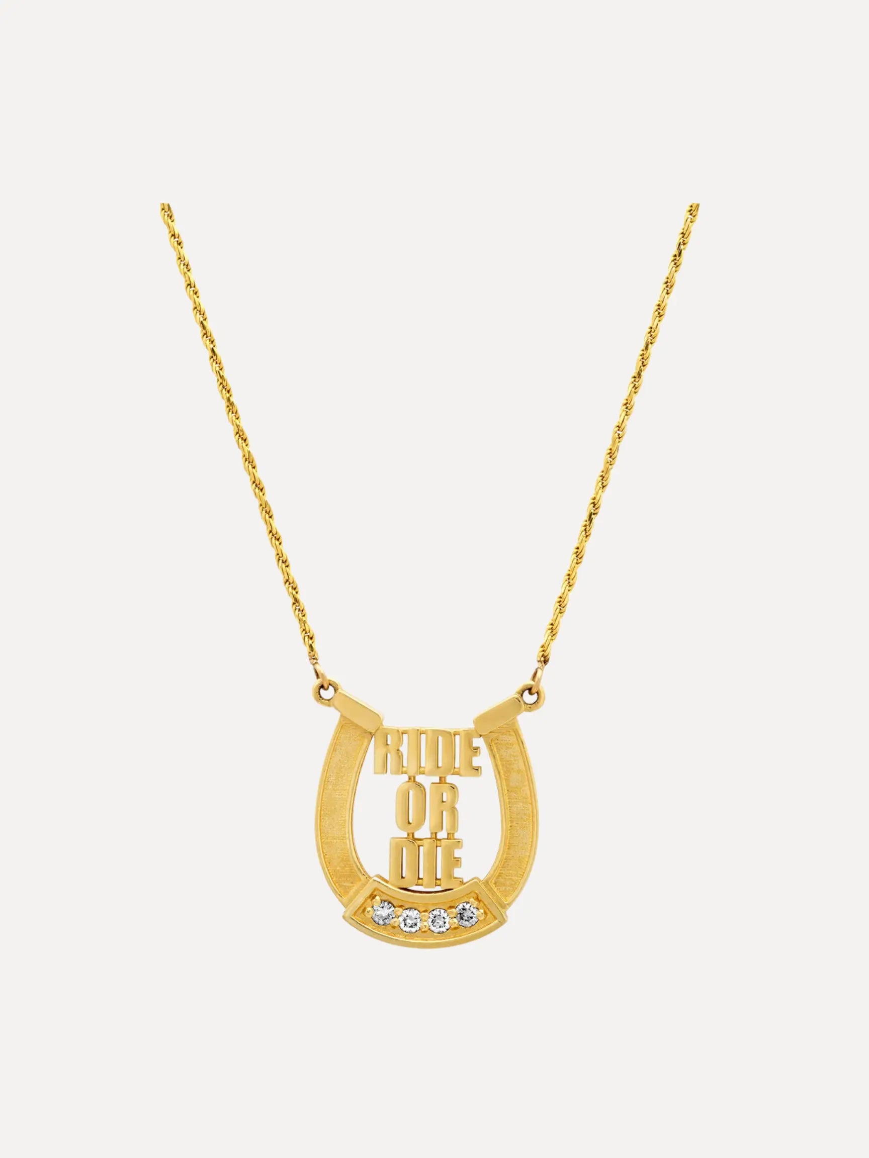 Ride or Die Horseshoe Necklace