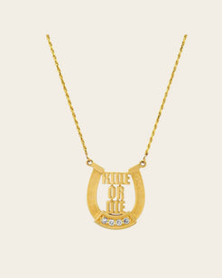 Ride or Die Horseshoe Necklace Ride or Die Horseshoe Necklace Established Jewelry Established Jewelry  Squash Blossom Vail