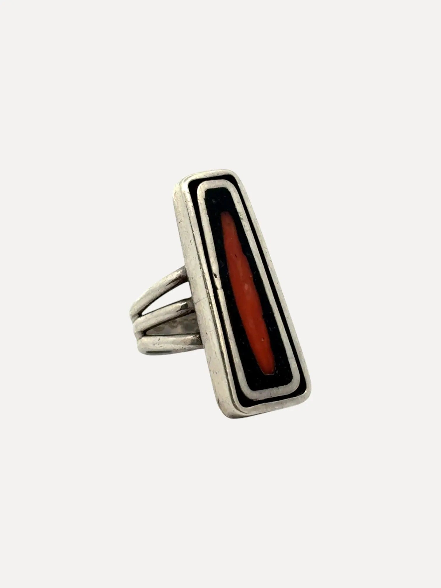 Ring Chip Coral Inlay Ring Chip Coral Inlay Native American Collection Native American Collection  Squash Blossom Vail