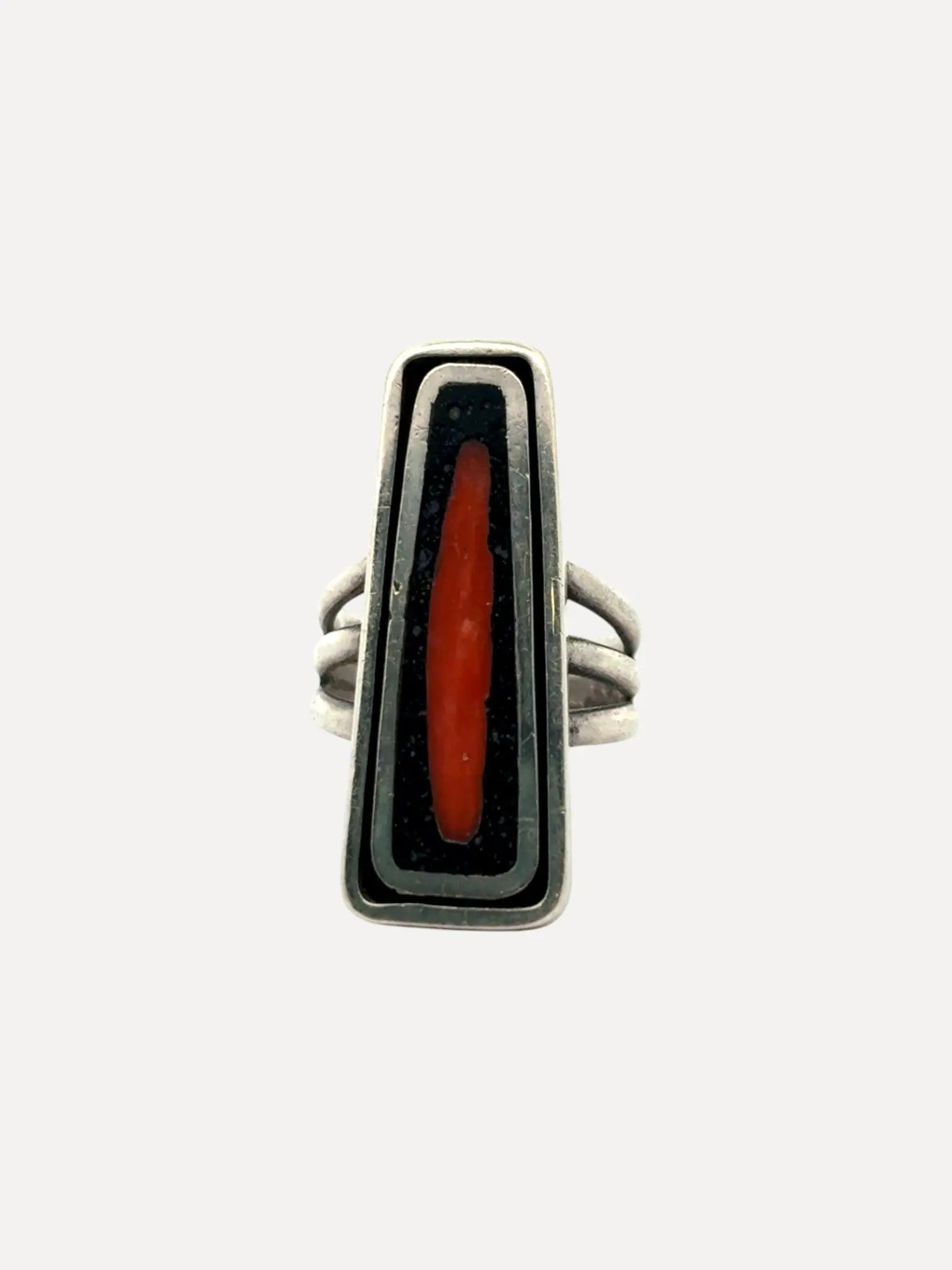 Ring Chip Coral Inlay Ring Chip Coral Inlay Native American Collection Native American Collection  Squash Blossom Vail