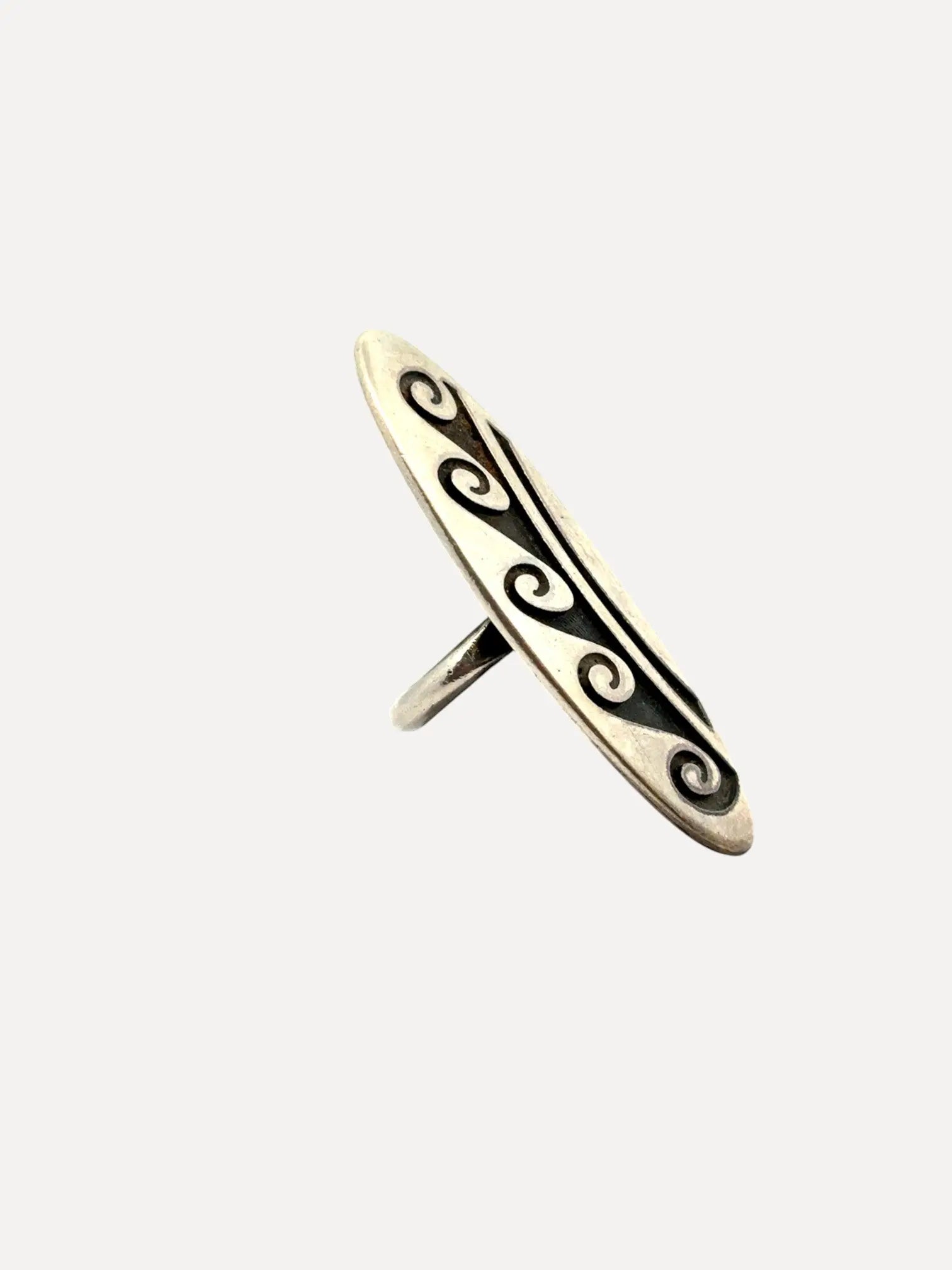 Ring Hopi Wave stamped LP Ring Hopi Wave stamped LP Native American Collection Native American Collection  Squash Blossom Vail