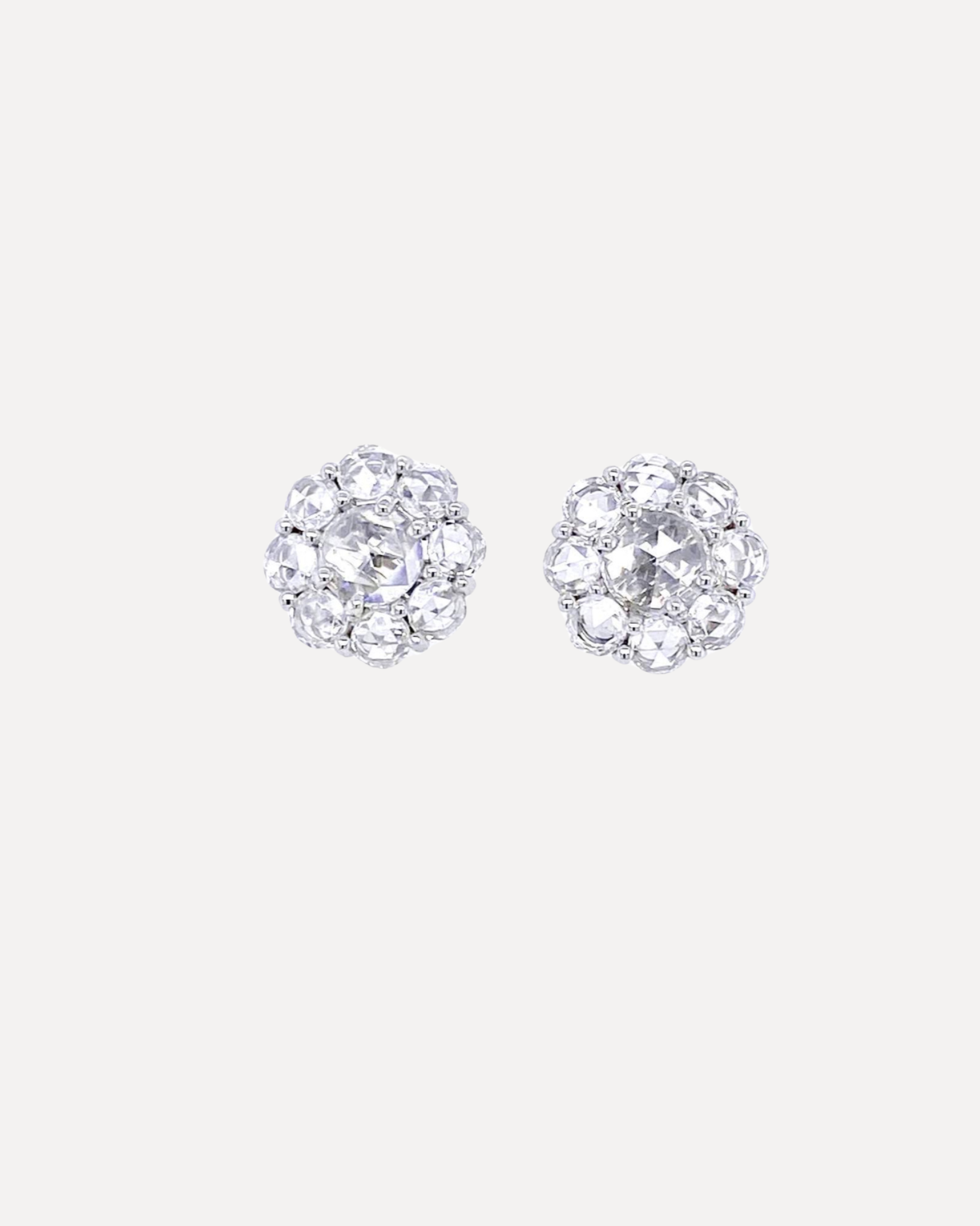 Rose Cut Diamond Earrings