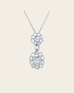 A Bayco rose cut diamond necklace with 21 diamonds.