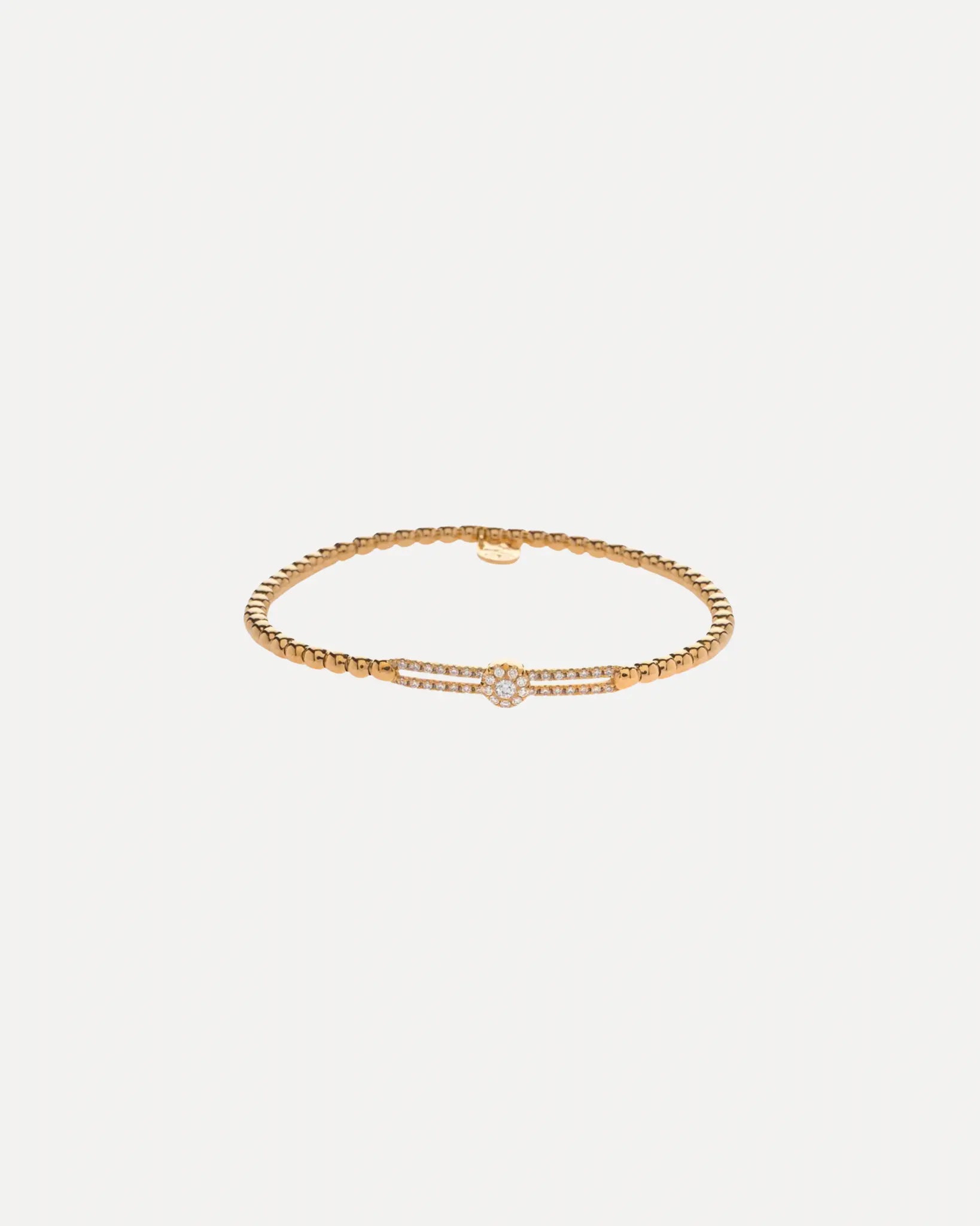 Rose Gold Diamond Tresore Stretch Bracelet Rose Gold Diamond Tresore Stretch Bracelet Hulchi Belluni Hulchi Belluni  Squash Blossom Vail