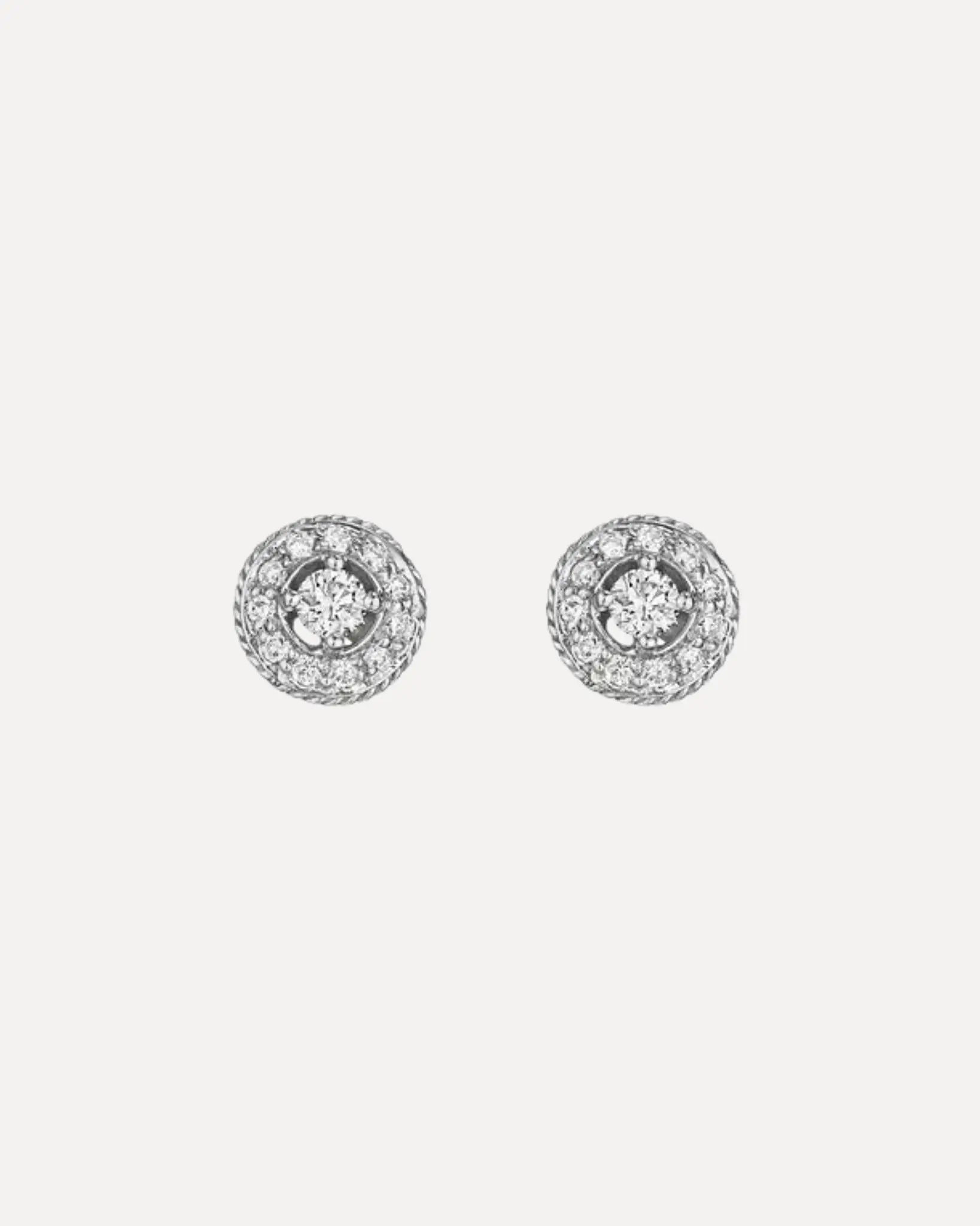 Round Engraved Diamond Stud Earrings Round Engraved Diamond Stud Earrings Penny Preville Penny Preville  Squash Blossom Vail