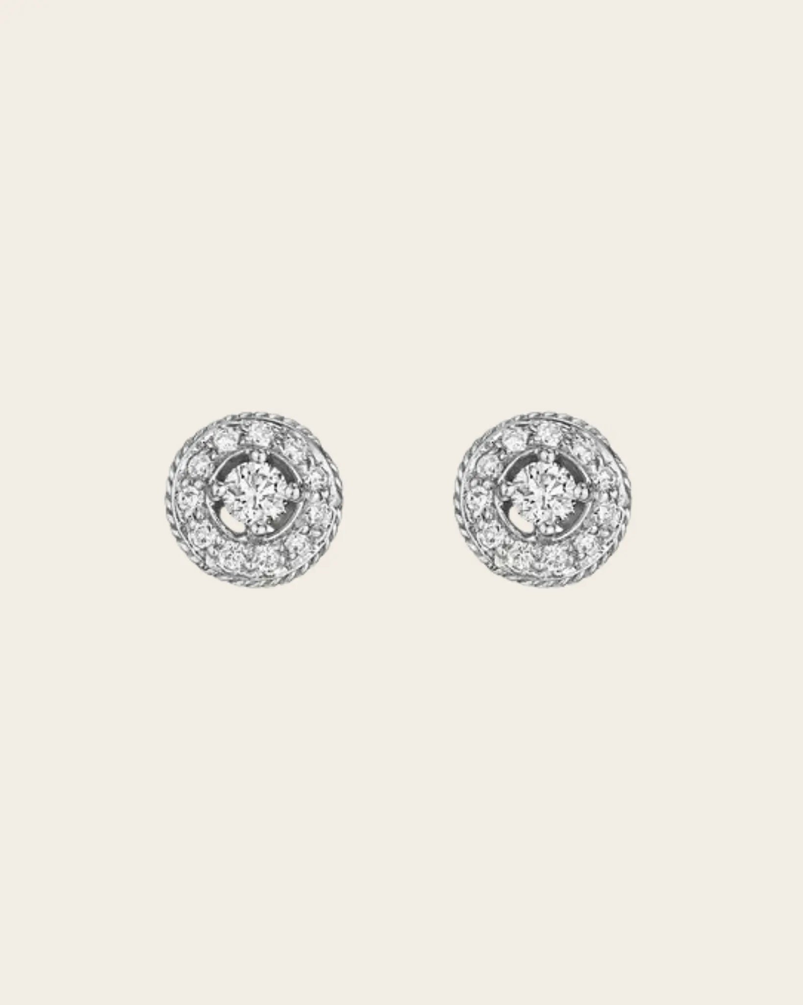 Round Engraved Diamond Stud Earrings Round Engraved Diamond Stud Earrings Penny Preville Penny Preville  Squash Blossom Vail