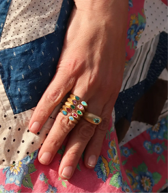 Ruby Hug Ring Ruby Hug Ring Squash Blossom Collection Squash Blossom Collection  Squash Blossom Vail