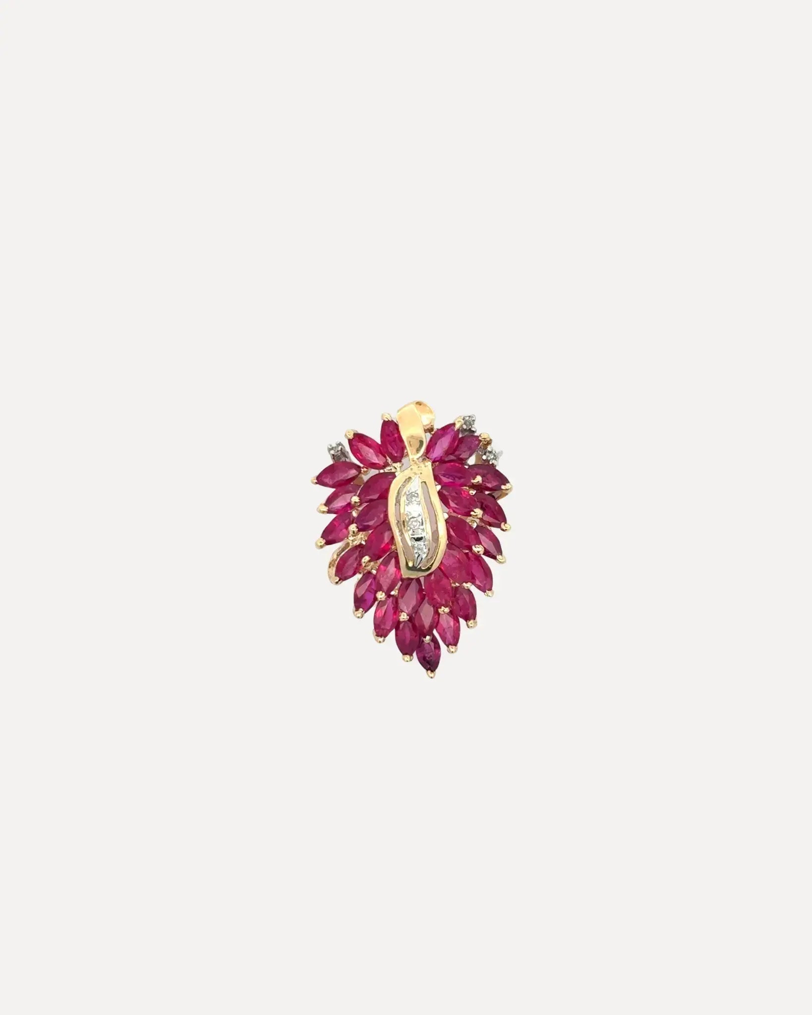 Ruby & Diamond Pendant Ruby & Diamond Pendant Vintage at the Squash Blossom Vintage at the Squash Blossom  Squash Blossom Vail