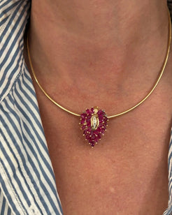 Ruby & Diamond Pendant Ruby & Diamond Pendant Vintage at the Squash Blossom Vintage at the Squash Blossom  Squash Blossom Vail