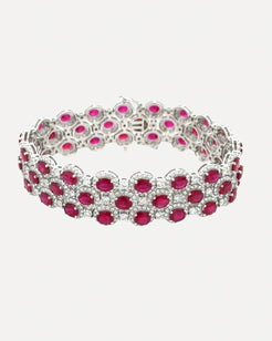 Ruby and Diamond Bracelet Ruby and Diamond Bracelet Vintage at the Squash Blossom Vintage at the Squash Blossom  Squash Blossom Vail