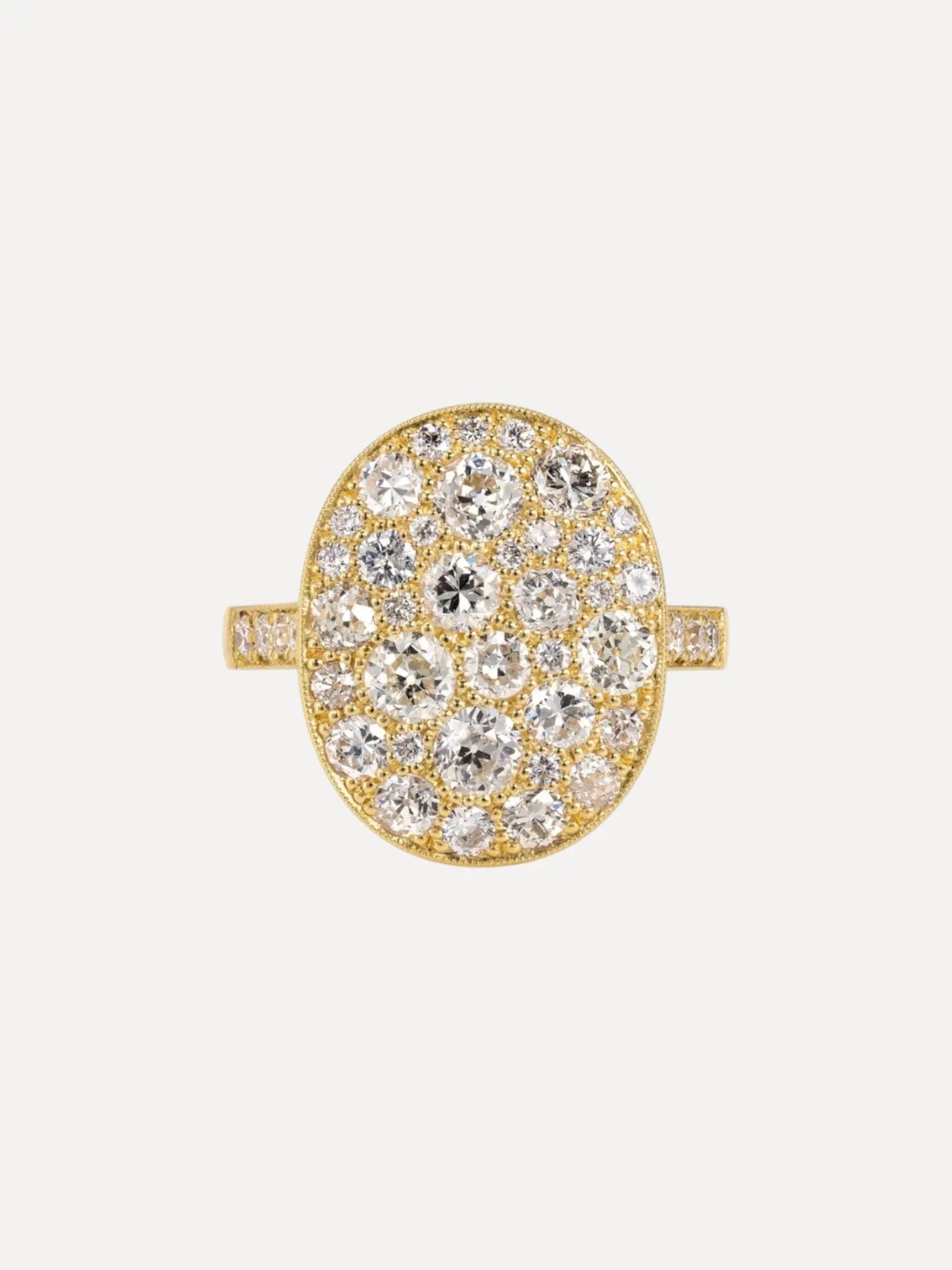 SMALL OVAL COBBLESTONE RING SMALL OVAL COBBLESTONE RING Single Stone Single Stone  Squash Blossom Vail