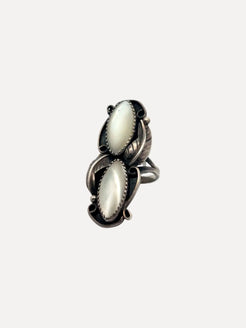 SS MOP 2 Stone Ring SS MOP 2 Stone Ring Native American Collection Native American Collection  Squash Blossom Vail
