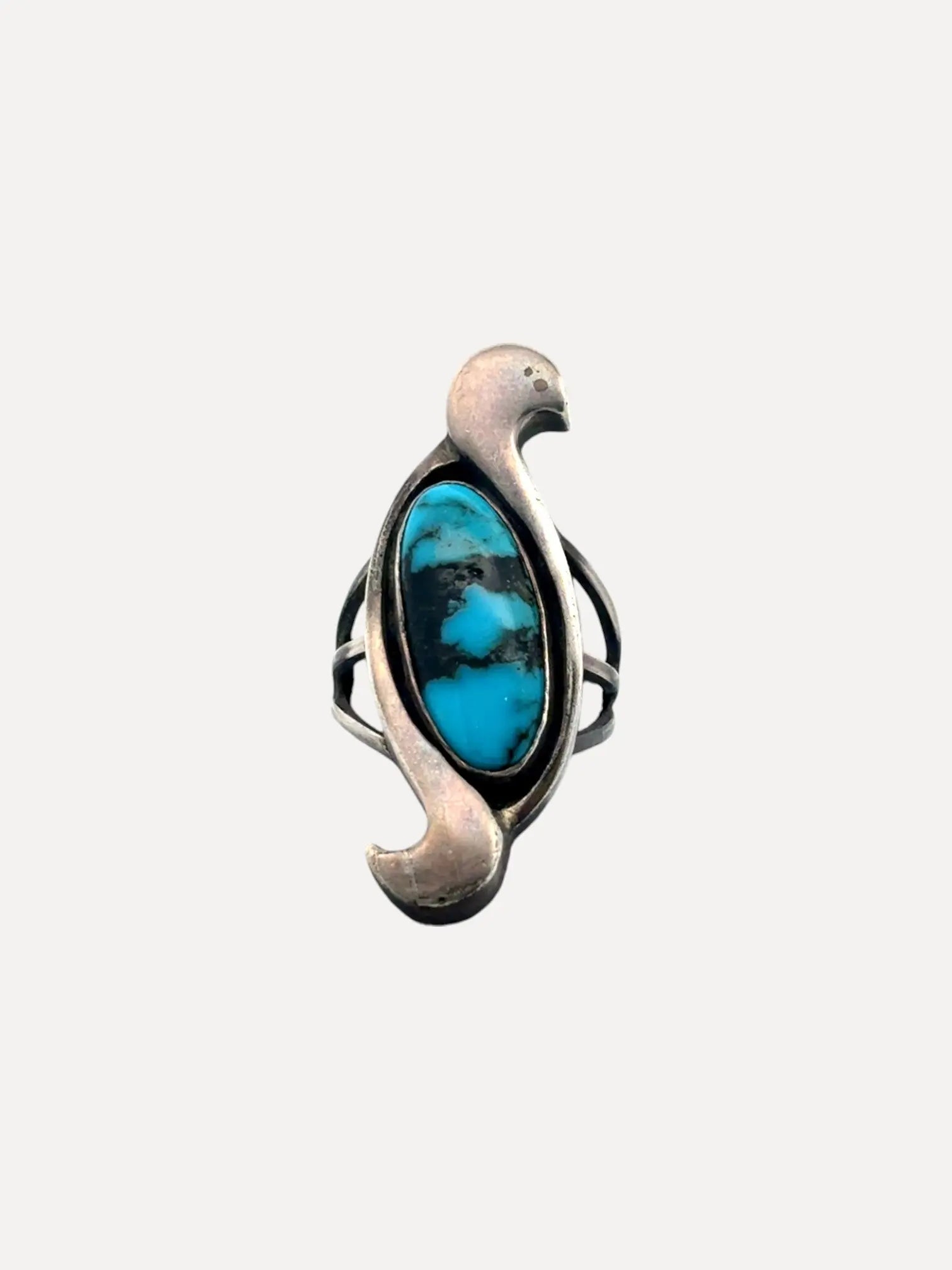 SS TQ Abstract Eagle Head Ring SS TQ Abstract Eagle Head Ring Native American Collection Native American Collection  Squash Blossom Vail