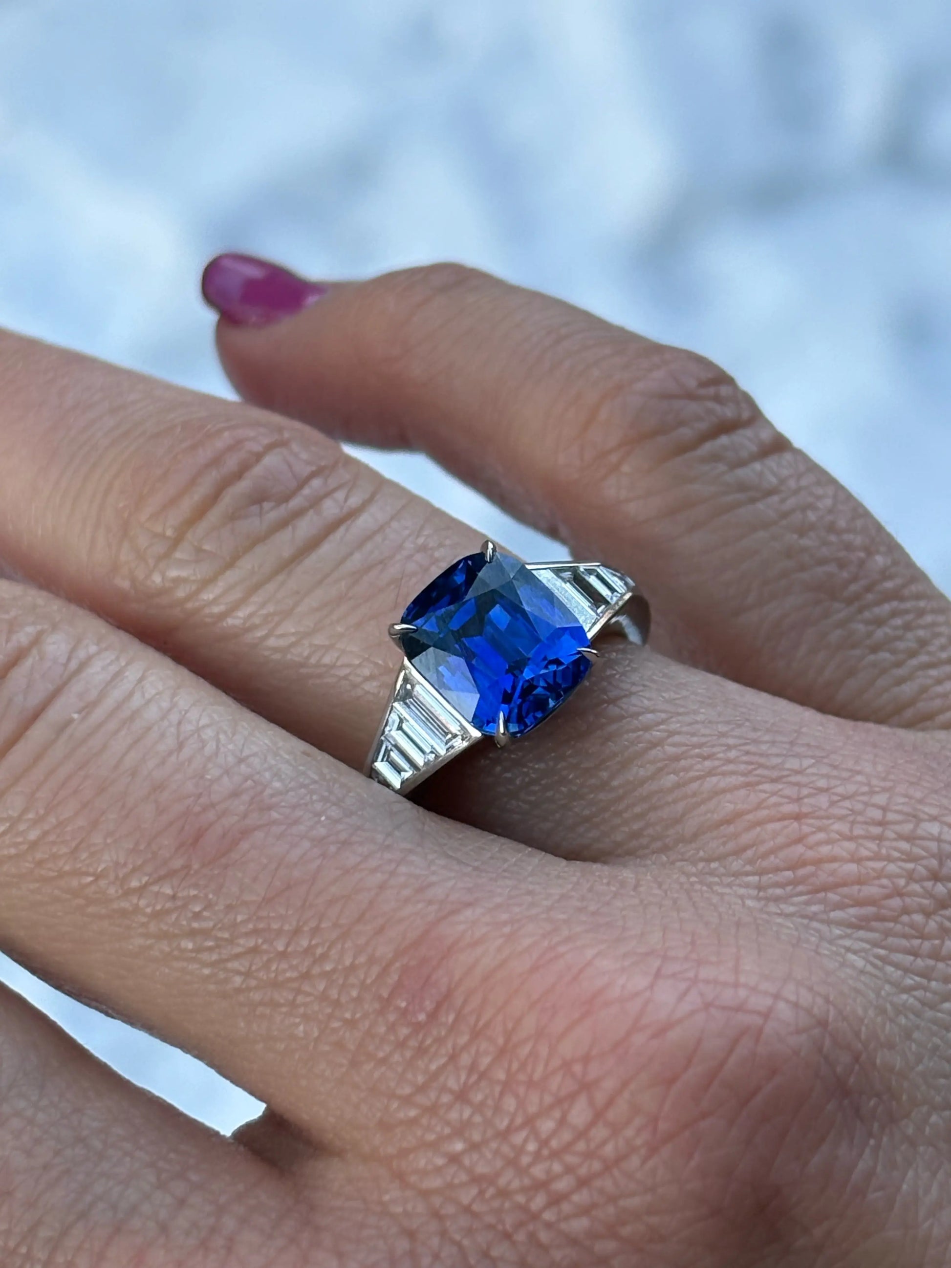 Sapphire and Diamond Ring Sapphire and Diamond Ring Bayco Bayco  Squash Blossom Vail