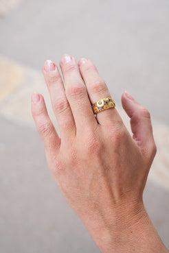 Sapphire and Diamond Blocks Ring Alex Sepkus-261890833