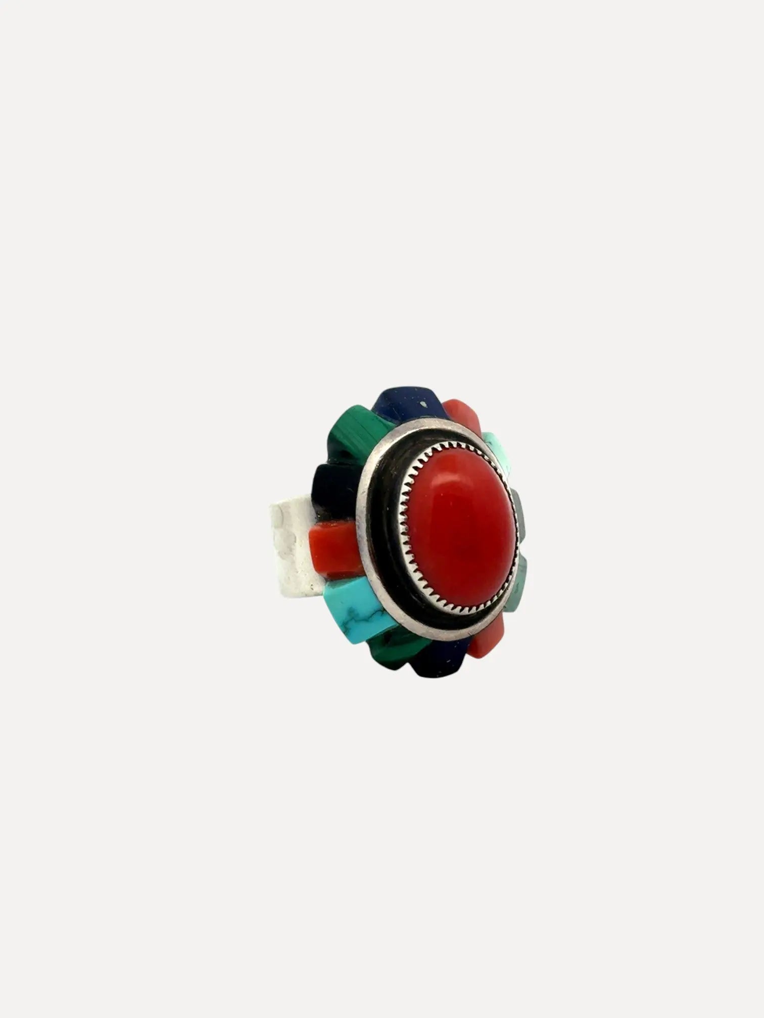 Saunsa Ring Sterling Saunsa Ring Sterling Native American Collection Native American Collection  Squash Blossom Vail