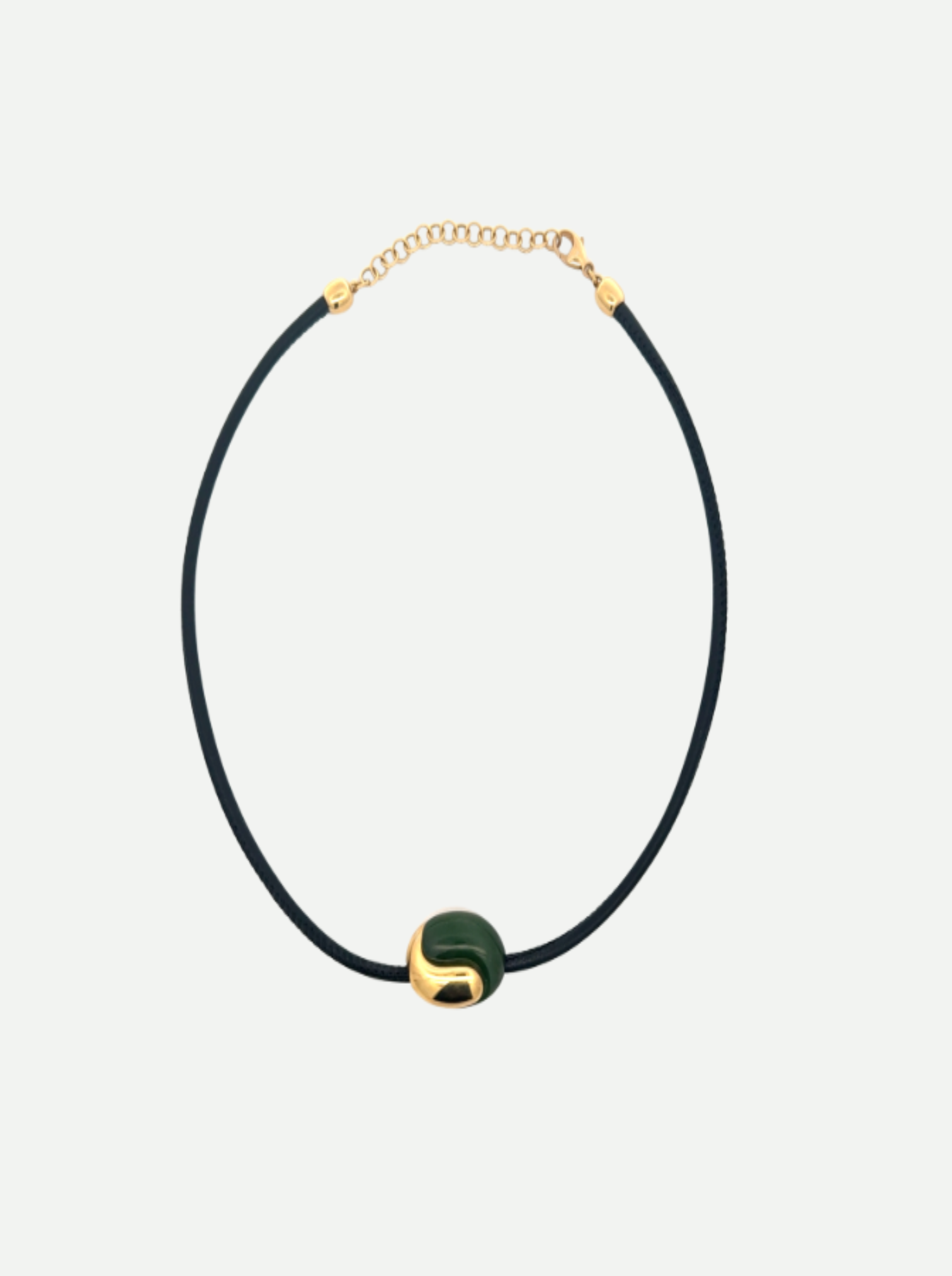 Holos Hug Necklace with Green Jade