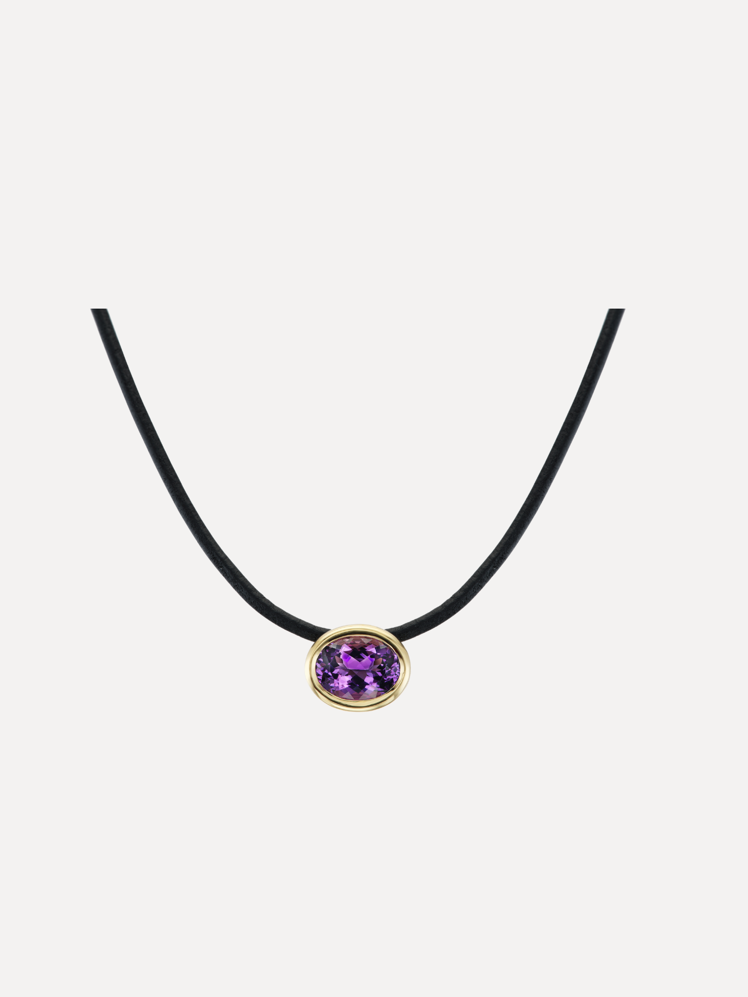 Scuba Leather Choker with Amethyst