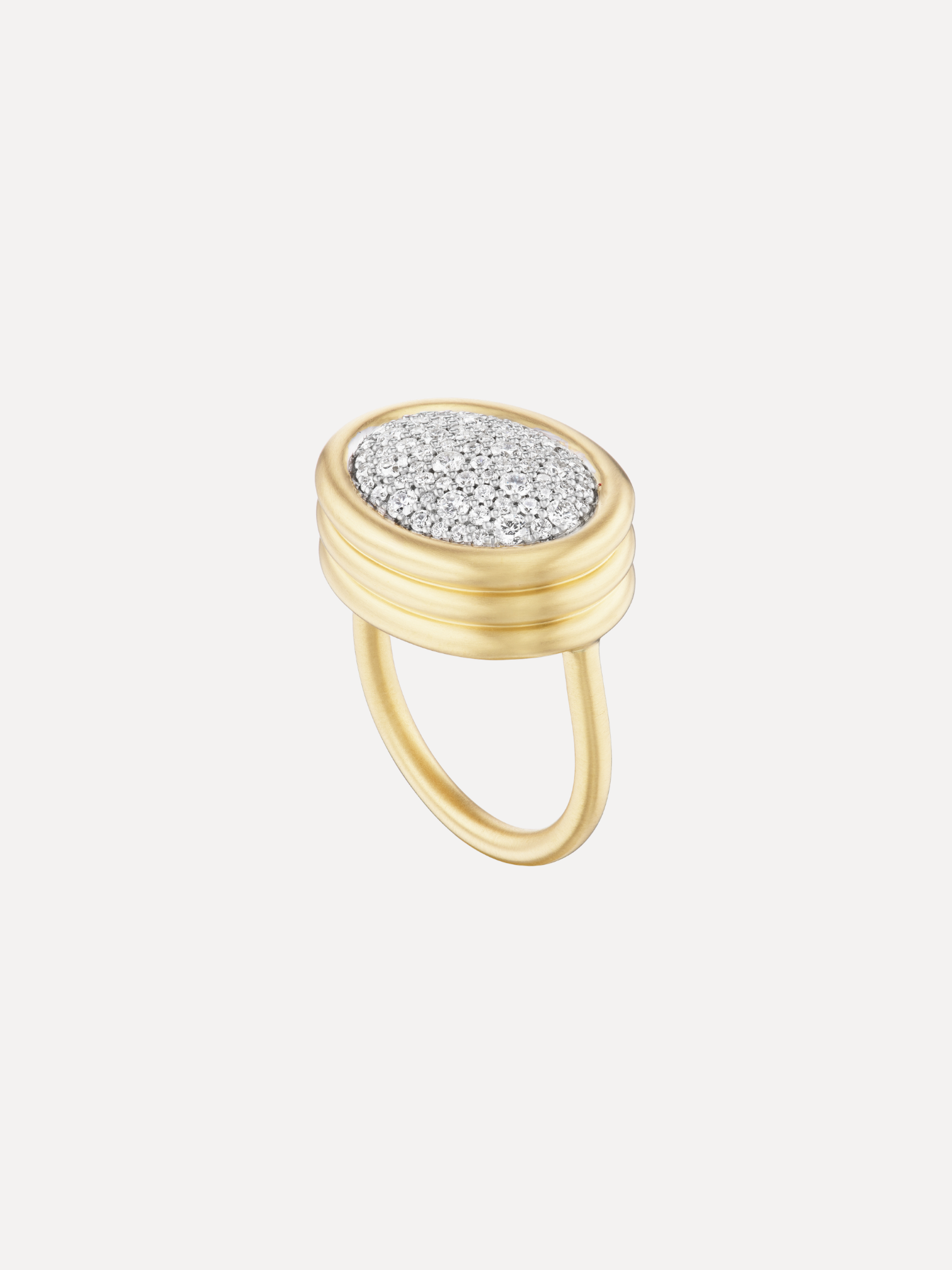 Scuba Ring with white Diamond Pavé
