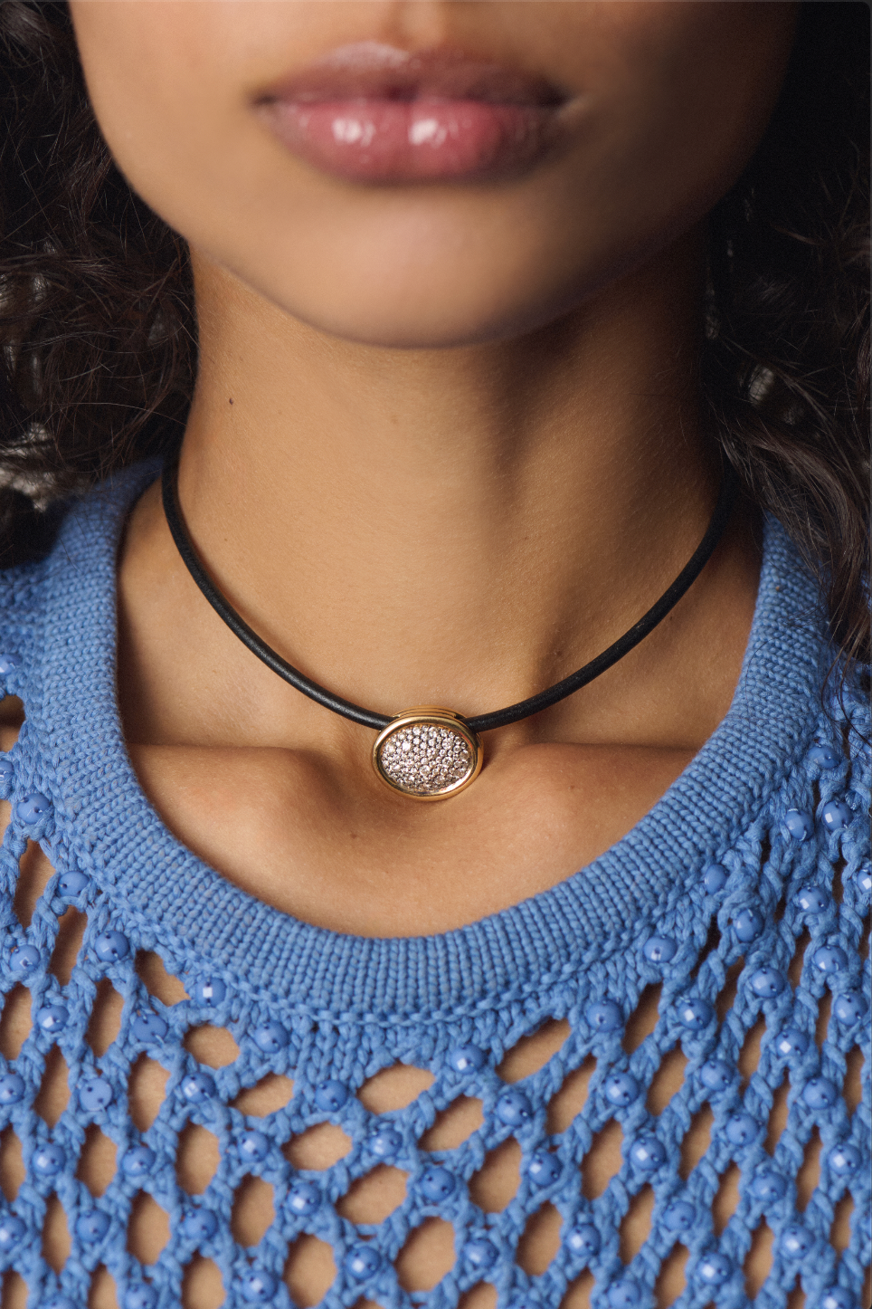 Scuba Choker with diamond Pavé